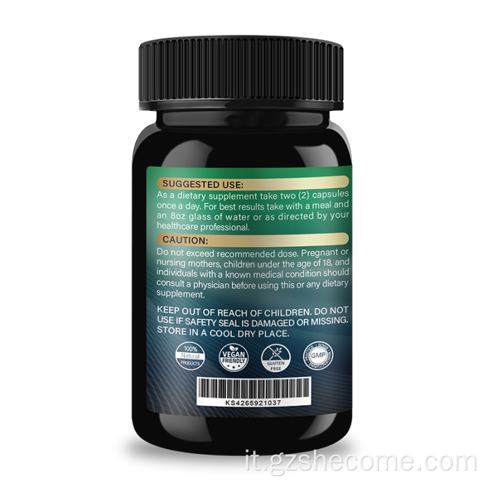 Supporto per capelli olio di semi neri Supplemento muschio marino